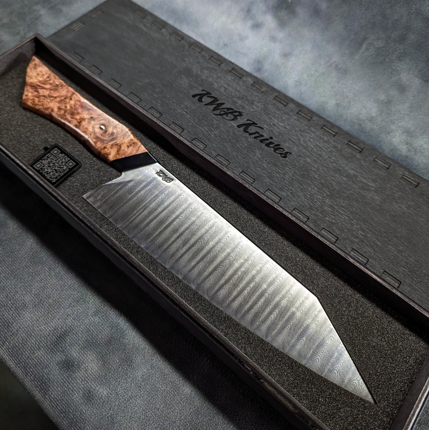 230mm Ladder damascus K-tip Gyuto | Handmade Kitchen Knives