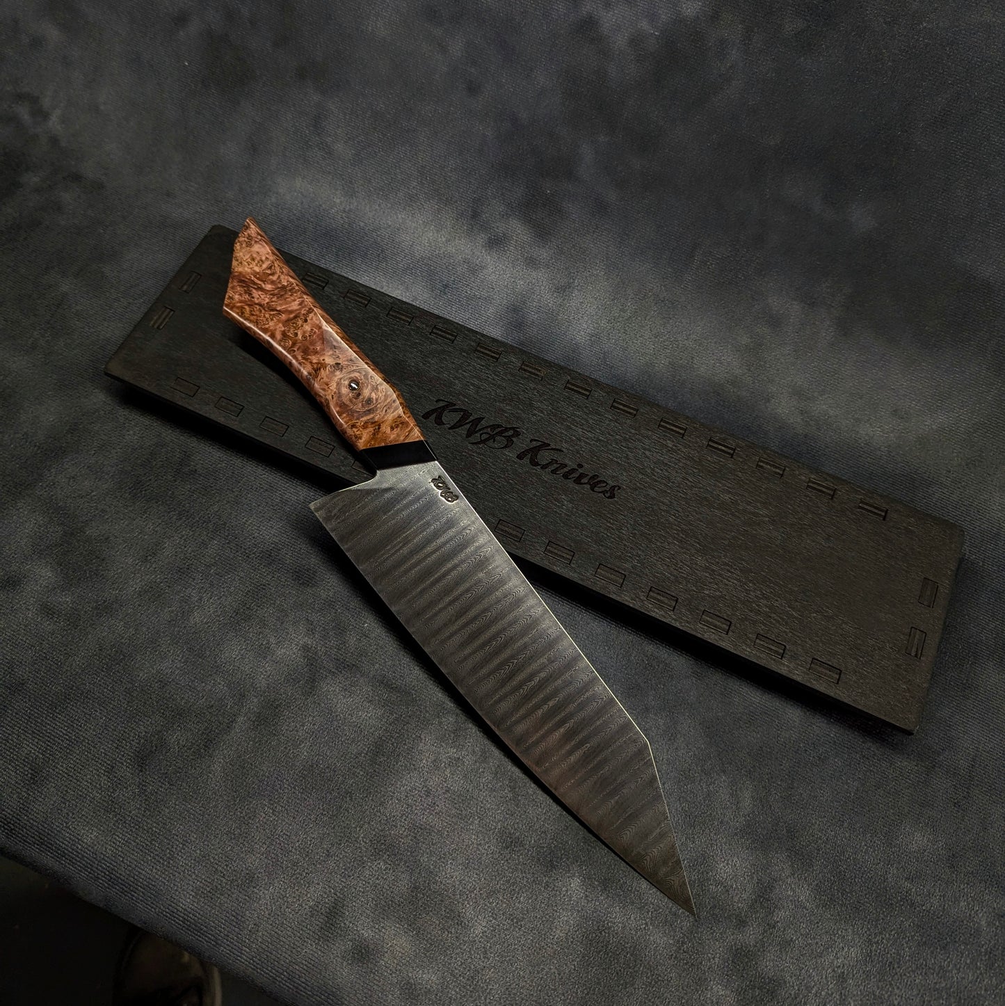 230mm Ladder damascus K-tip Gyuto | Handmade Kitchen Knives