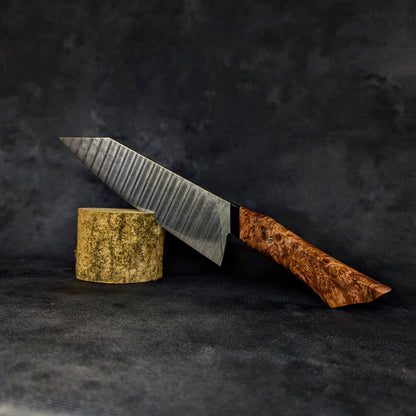 230mm Ladder damascus K-tip Gyuto | Handmade Kitchen Knives