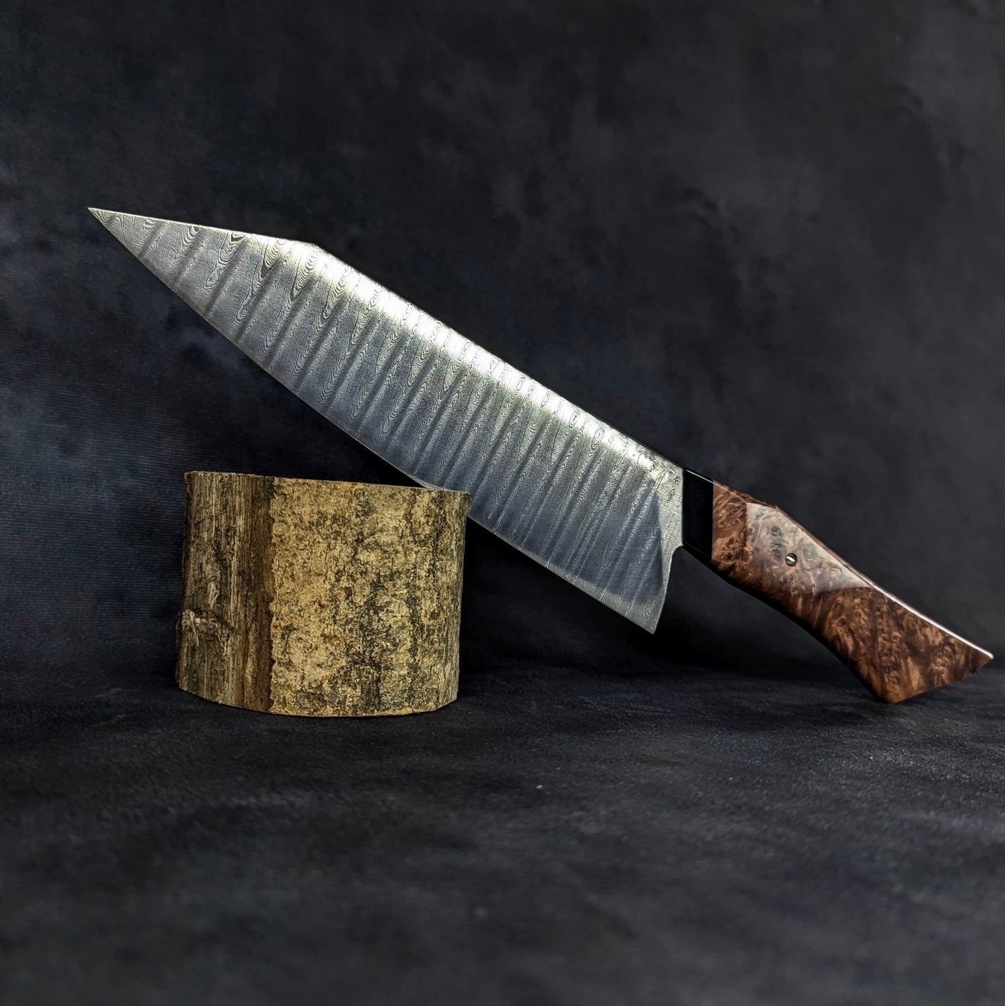 230mm Ladder damascus K-tip Gyuto | Handmade Kitchen Knives