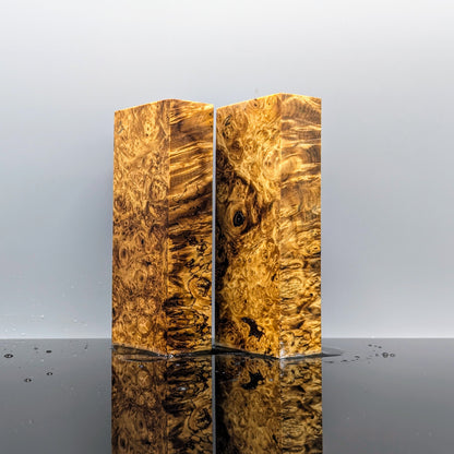 Premium Stabilised Sweet Chestnut Burr Handle Blocks-KWB Knives