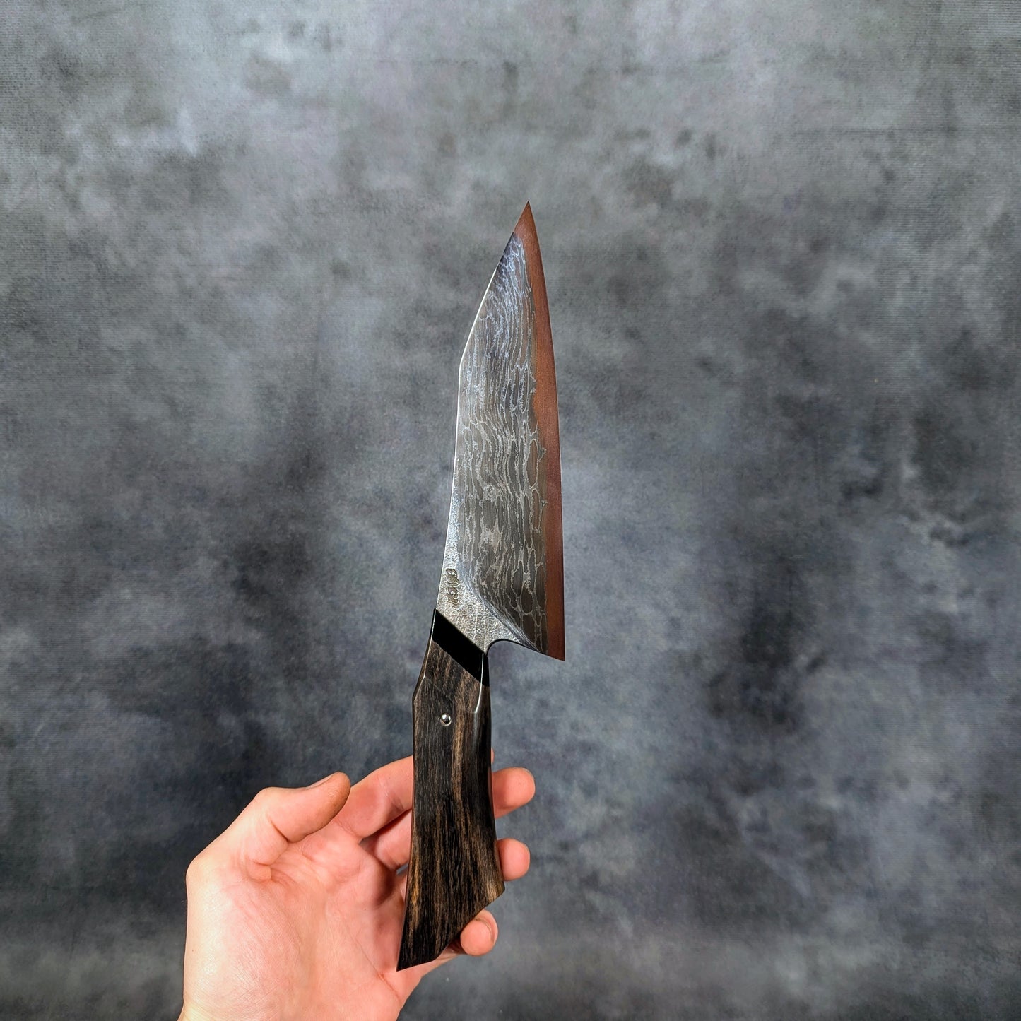 190mm Bubble damascus Chef Knife | Handmade Kitchen Knives